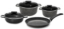 Batteria di Pentole 7 Pezzi in Alluminio Pressofuso Antiaderente Olympia Hard Cook Big