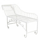 Chaise Longue Josephine Bianco Antico 156x43x84 h cm in Acciaio Bianco