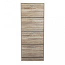 Scarpiera Wendy 60x24x150 h cm in Legno Naturale