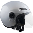 Casco Demi-Jet per Scooter Visiera Lunga SKA-P 1 LH Metropoli Silver Metal