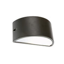 Lampada Applique Mezza Luna Chiusa Colore Grigio per Esterno Linea Umbe Sovil