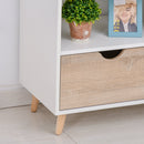 Mobile TV 2 Cassetti 2 Ripiani 99x39x58 cm in Legno  Bianco