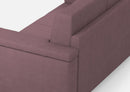 Divano 2 Posti 168x85x85 cm Marrak in Tessuto Prugna