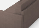 Divano Angolare 5 Posti 221x221x85 cm Karay in Tessuto Talpa