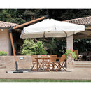 Ombrellone da Giardino Decentrato in Legno 3X3m Vorghini UnShake Ecrù