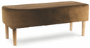 Panca in Velluto 100x40x40 cm Soriani Marrone
