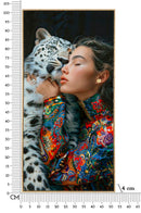 Dipinto su Tela Laccato Moira con Cornice 52x4x102 cm in Pino e Tela e Plastica      