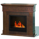 Camino a Bioetanolo da Pavimento 110x36x100 cm Cambridge in Legno Marrone