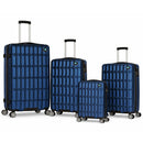 Set 4 Valigie con Scocca Rigida e Resistente Trolley Viaggio Ruote Easy Roll Blu      