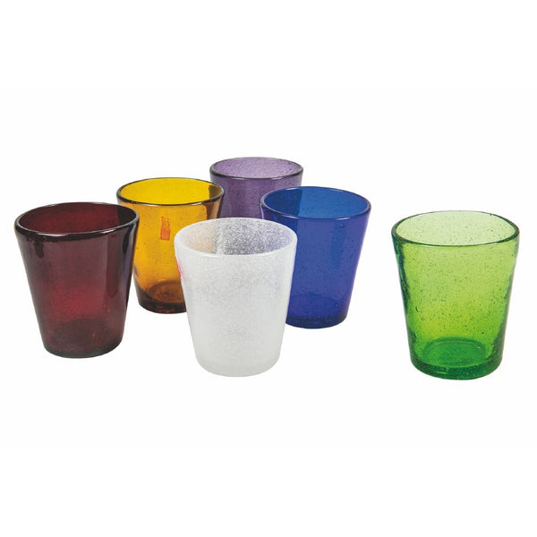 acquista Set 6 Bicchieri Acqua Cancun in Vetro VdE Tivoli 1996 6 Colori Differenti