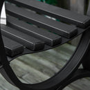 Panchina da Giardino 2 Posti 128x58,5x85 cm in Acciaio e Ghisa Nero