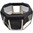 Box per Animali Cani Gatti pieghevole bianco e ero 125x48x58 cm 