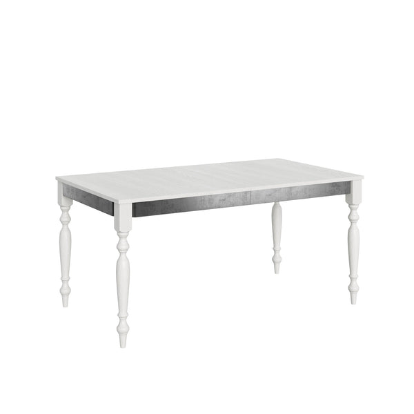 sconto Tavolo Allungabile 160-264x90x80 cm Romagna Iron Bianco Frassino