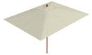 Ombrellone da Giardino 2,5x3,5 m Palo Ø48 mm in Legno Telo in Acrilico Danieli Sydney Ecrù