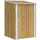 Casetta Box da Giardino Porta Attrezzi 100x104x160 cm con Porta a Battente in Acciaio Galvanizzato Marrone Chiaro