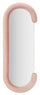Specchio da Muro Chantal Velluto Rosa 60x7x160 cm in MDF e Poliestere e Specchio Rosa