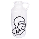 Vaso con Viso 10,7x9,1x20,3 cm  in Ceramica VdE Tivoli 1996 Vis a Vis