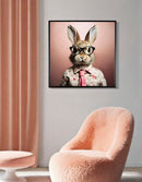 Dipinto su Tela Laccato Bunny con Cornice 62,5x2,8x62,5 cm in Metallo e Abete e Tela      