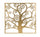 Pannello Albero della Vita Oro 90x2,2x90 cm in Ferro Nero