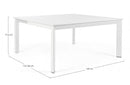 Tavolo Allungabile Konnor 160x110/160 cm Bianco in Alluminio