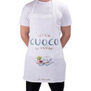 Grembiule Cuoco 62x73 cm 100% Cotone VdE Tivoli 1996 Le Travisate Bianco