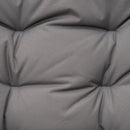 Sedia Pieghevole da Giardino 65x65x94 cm in Metallo e Tessuto Oxford Grigio