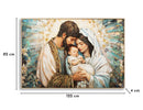 Stampa Dipinta su Tela Laccata Natività con Cornice 122x4x82 cm in Abete e Tela e Plastica      