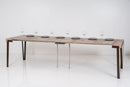 Consolle Allungabile in Legno e Ferro H77x40x90/300cm Itamoby Rio Bianco Frassino Argento Classica