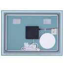Specchio da Bagno con Illuminazione a LED e Interruttore Touch in Vetro e Alluminio 80x3x60 cm 
