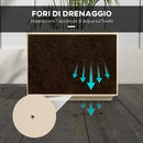 Set da 2 Vasi da Giardino Quadrati Impilabili per Esterno e Interno Beige