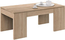 Tavolino Basso da Caffè 100x50x43 cm con Piano Sollevabile Rovere