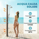 Doccia Solare 20L 11x11x217 cm Protezione Antigelo Brevettata Plastica e ABS Nero      