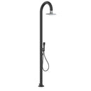Doccia da Giardino in Alluminio Soffione Led e Doccino Sined Luna Alu D Nero 