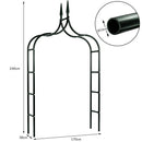 Arco da Giardino Supporto per Rose e Piante Rampicanti in Metallo Altezza 240 cm