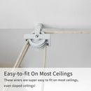 Stendibiancheria da Soffitto 6 Stecche 120x56x14 cm con Sistema di Carrucole in Legno e Corda