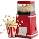 Macchina per Popcorn ad Aria Calda Potenza 1200W Pronti in 3 Minuti Salvaspazio Rosso      