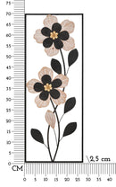 Pannello Legno Divaker B 27x2,5x70 cm in Ferro e MDF Marrone e Nero      