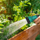 Avvolgitubo da Giardino Retrattile con Tubo dell'Acqua 25+2 m e 7 Getti per Irrigazione Verde e Grigio Chiaro      