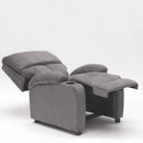 Poltrona Relax Reclinabile Manuale 100x76x94 cmin Microfibra Grigio