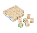 Playset pedagogico 30 pz in legno cubi 3x3 cm con animali lettere e numeri