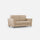 Divano 2 Posti 152x85x85 cm Yasel in Tessuto Beige