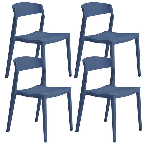 prezzo Set 4 Sedie Impilabili 79x51,5x49 cm in Polipropilene e Fibra di Vetro Paola Petrolio