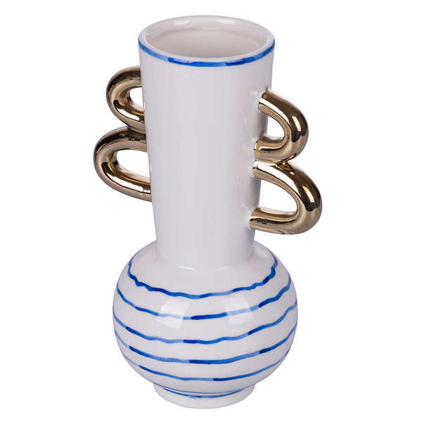 prezzo Vaso con doppio Manico 15x11,5x22,5 cm in Porcellana VdE Tivoli 1996 Egeo