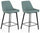 Set 2 Sgabelli 50x44xH94 cm in Tessuto Fox Acquamarina