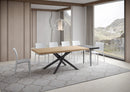 Tavolo Allungabile 180/230x90 cm Vindral Rovere Scortecciato Gambe Antracite      