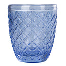 Set 6 Bicchieri Acqua Castle Ocean in Vetro VdE Tivoli 1996 Blu
