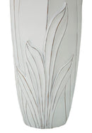 Vaso Gardy Ø30,5x69 cm in Resina Bianco effetto lavato      