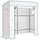 Serra per Piante 196x77x197 cm con 2 Finestre Laterali a Rete e Ingresso Avvolgibile in PE e Acciaio Bianco
