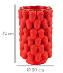 Vaso Strawberry Ø20x32 cm in Resina Rosso      