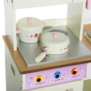 Cucina Giocattolo in Legno con Utensili Bianco 71x30x97.5 cm 